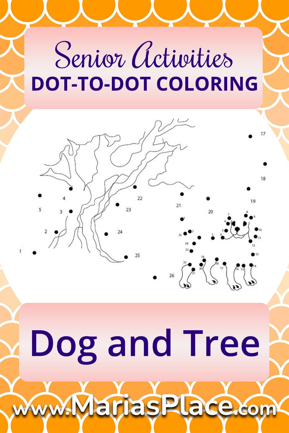 Dot-to-dot, Dog and Tree