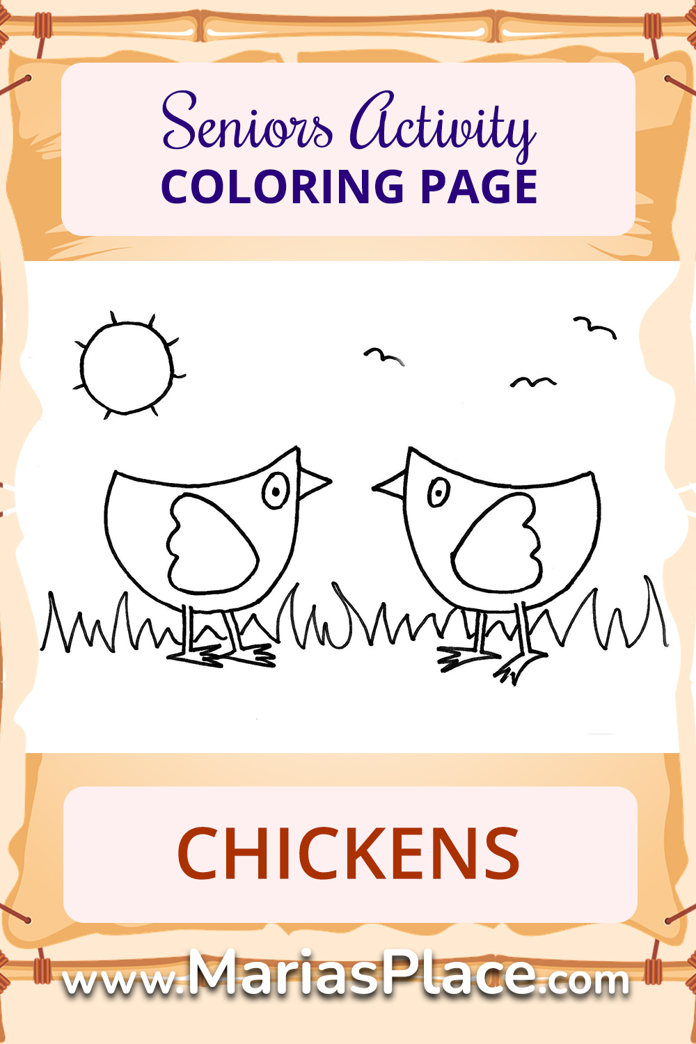 Coloring – Easter Chickens