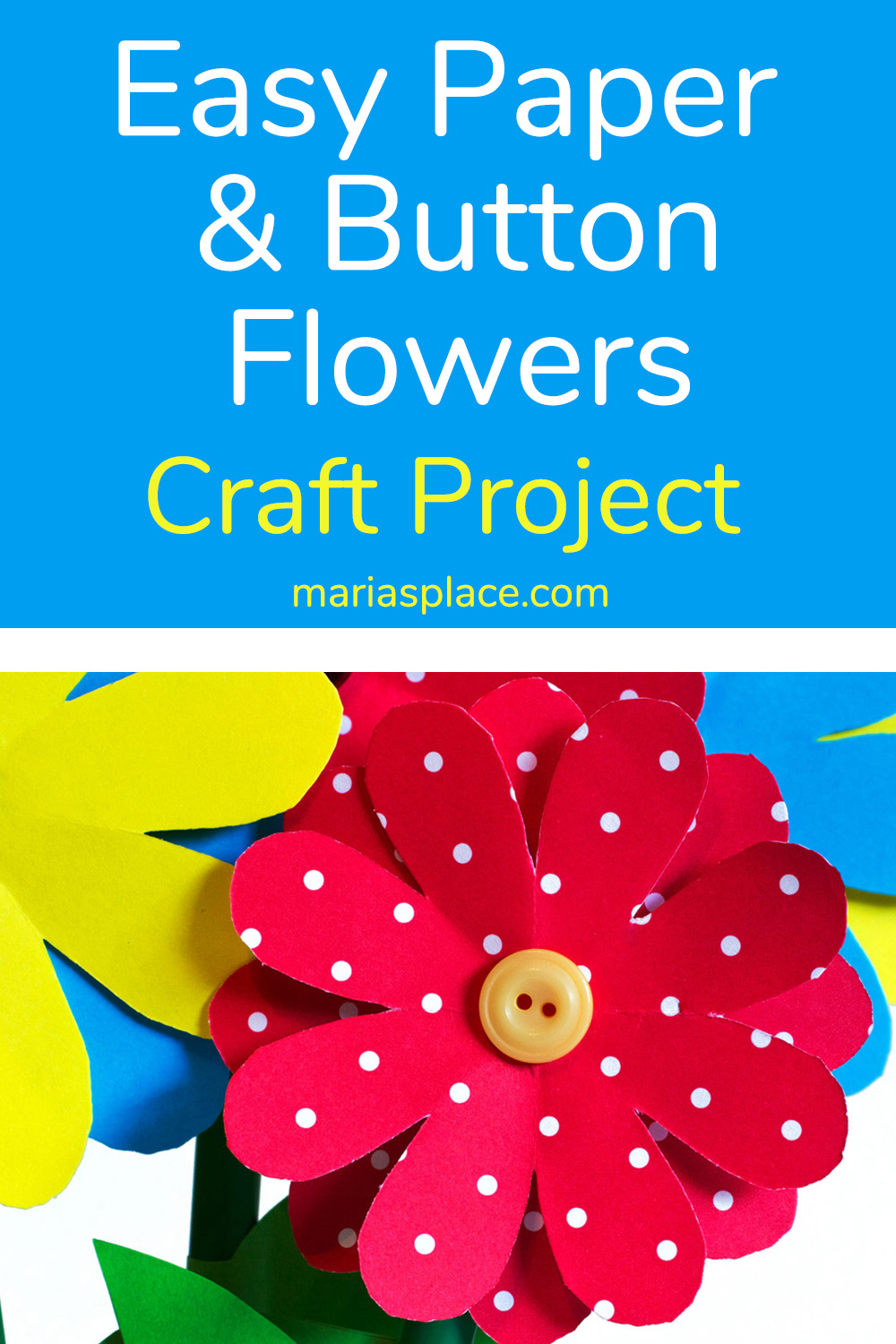 Paper and Button Flowers