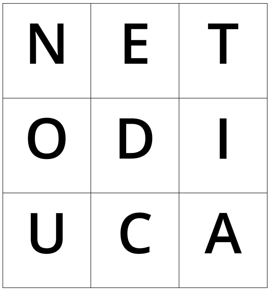 9 letter word square