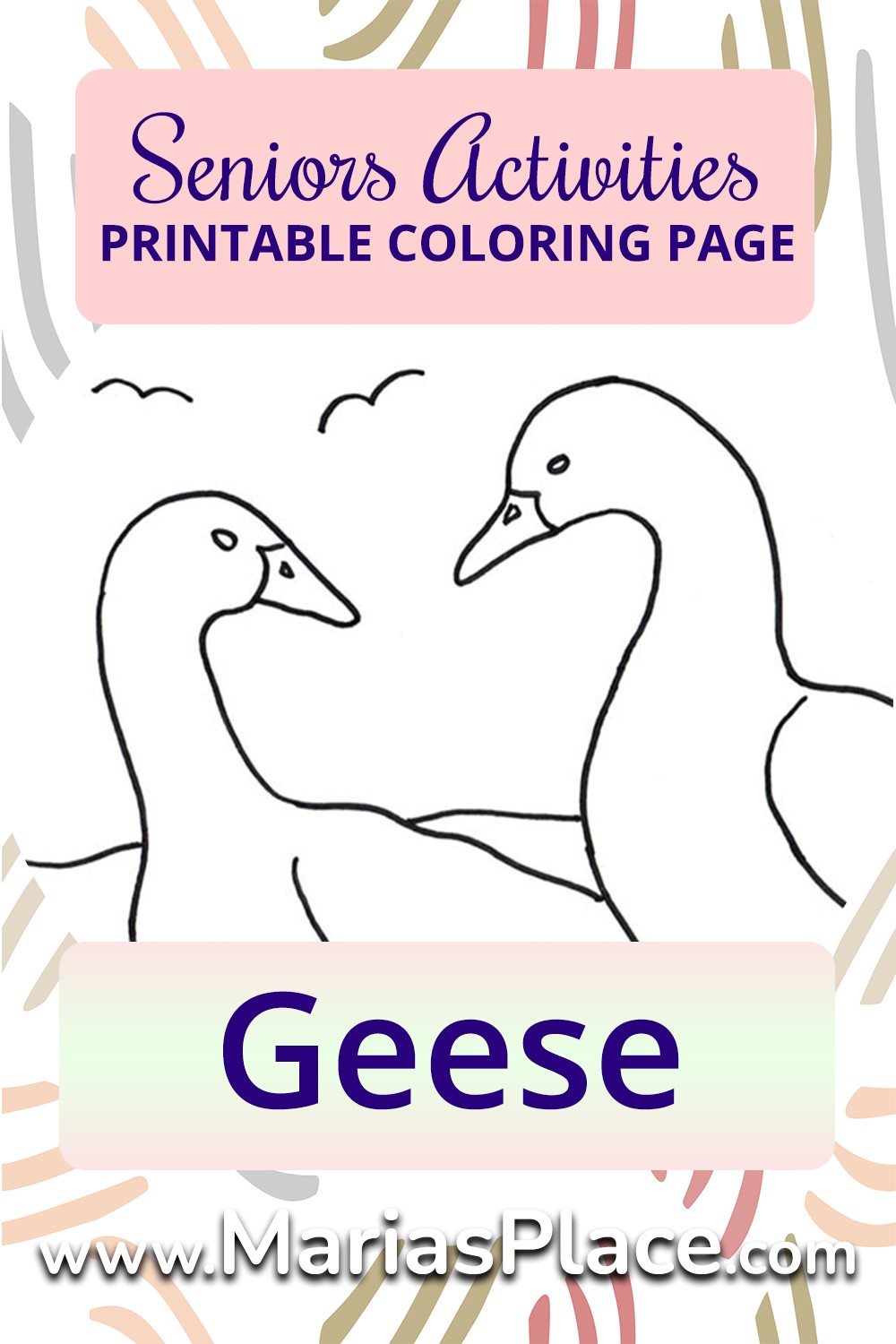 Coloring – Geese