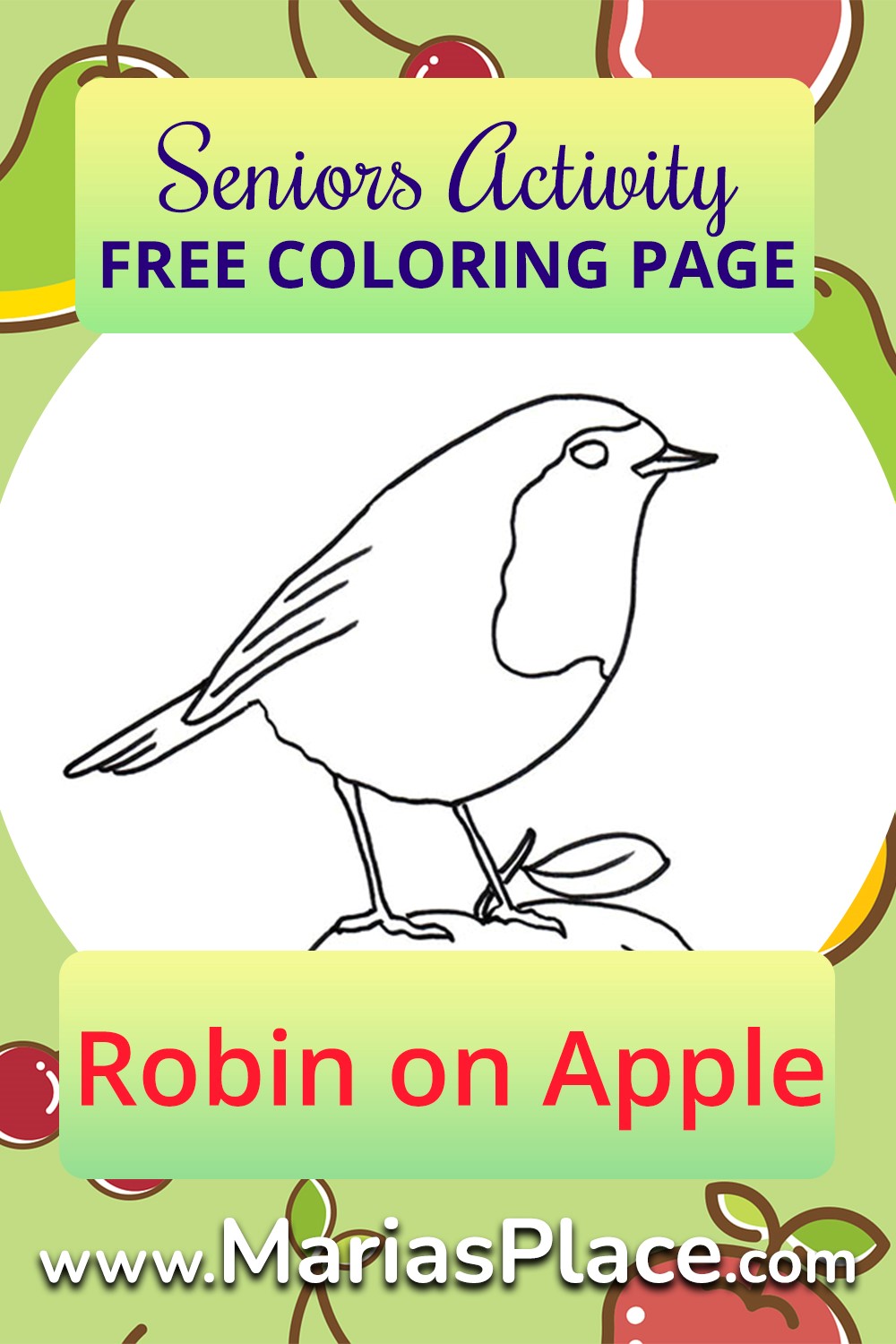 Coloring – Robin on Apple