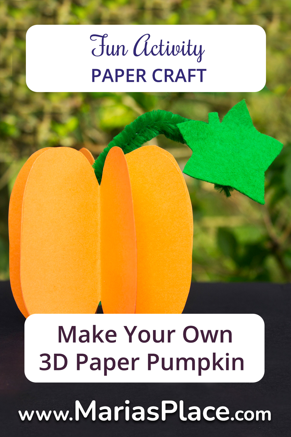 Halloween 3D Paper Pumpkin