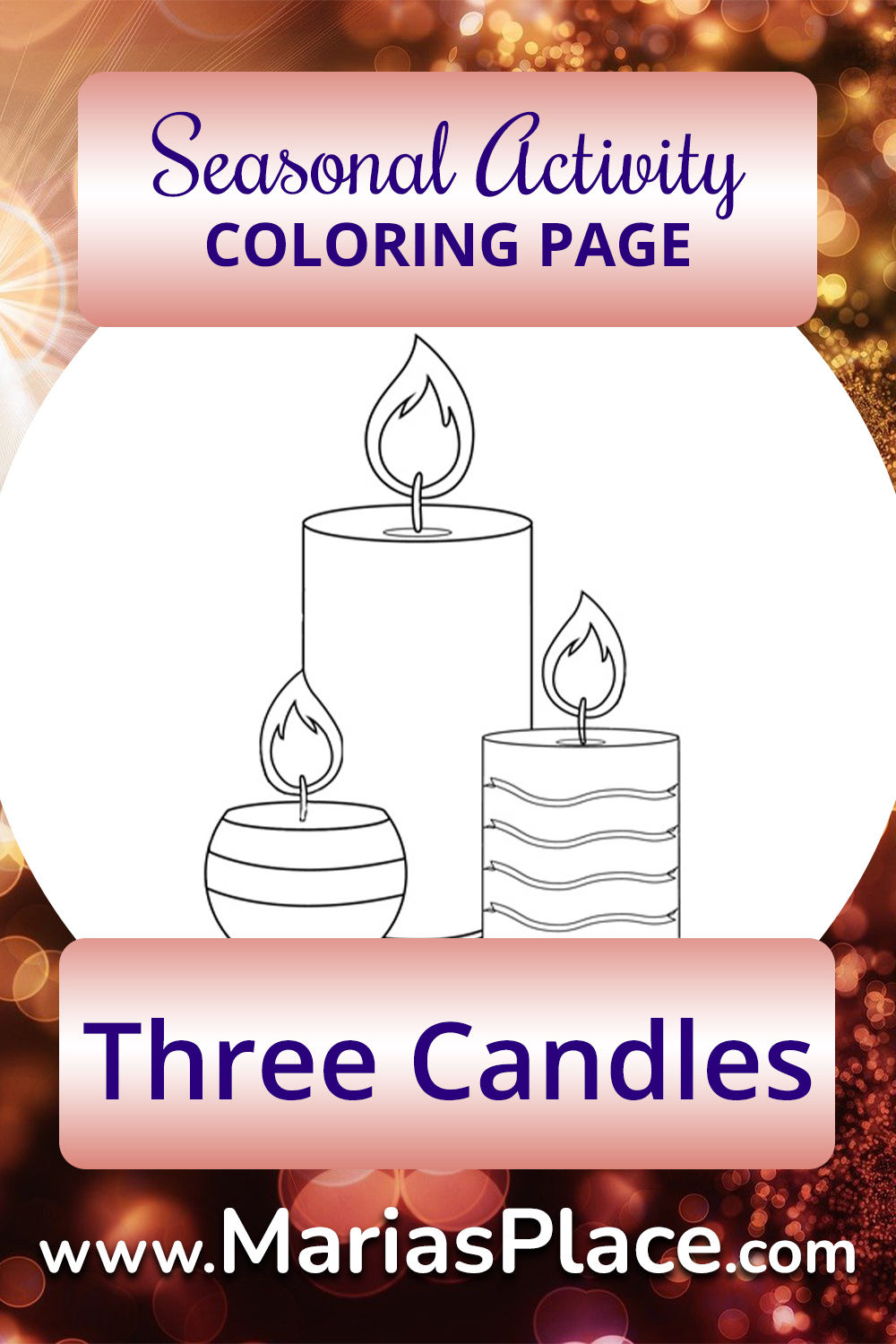 Three Candles Coloring