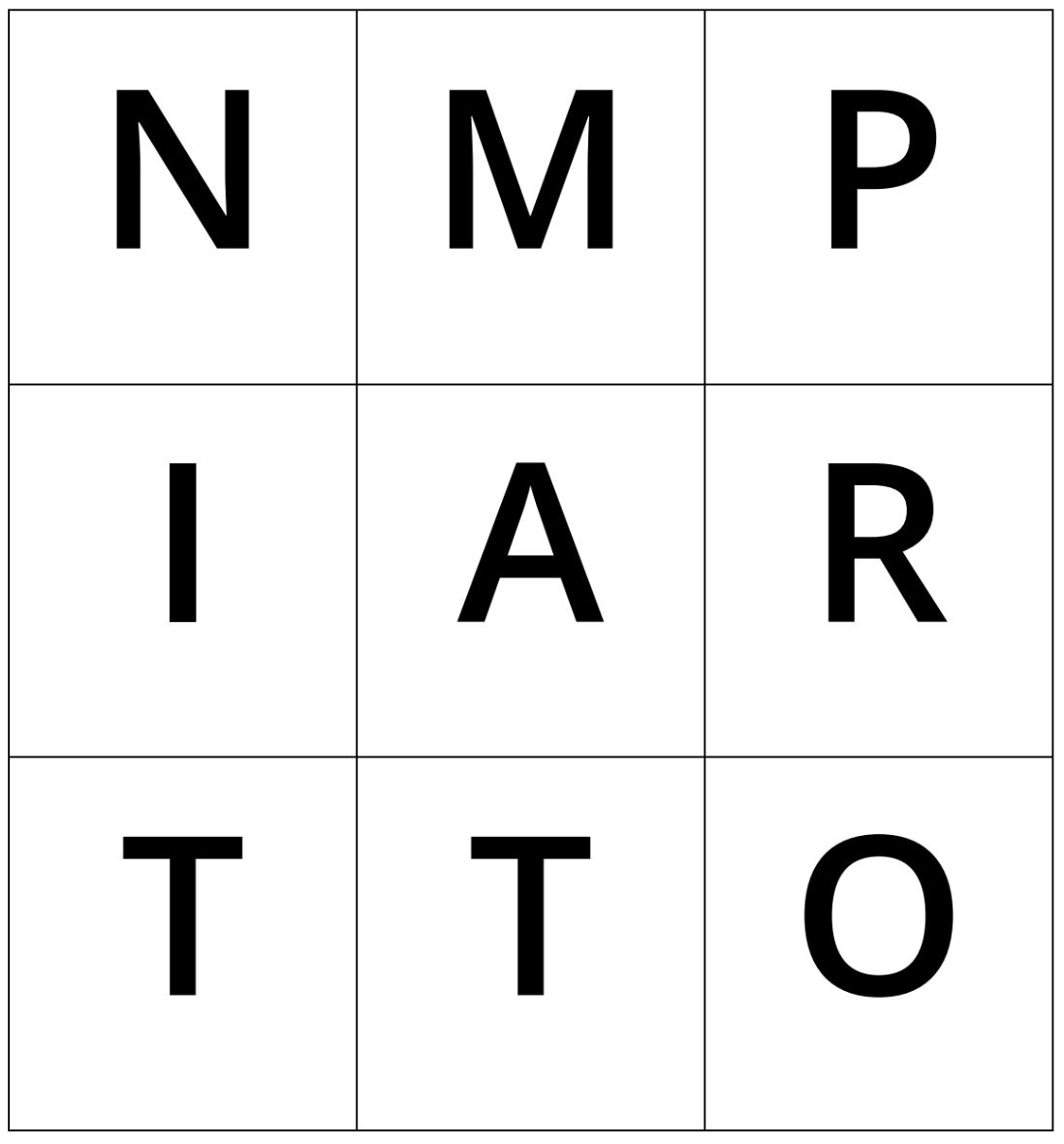 9 letter word square #14