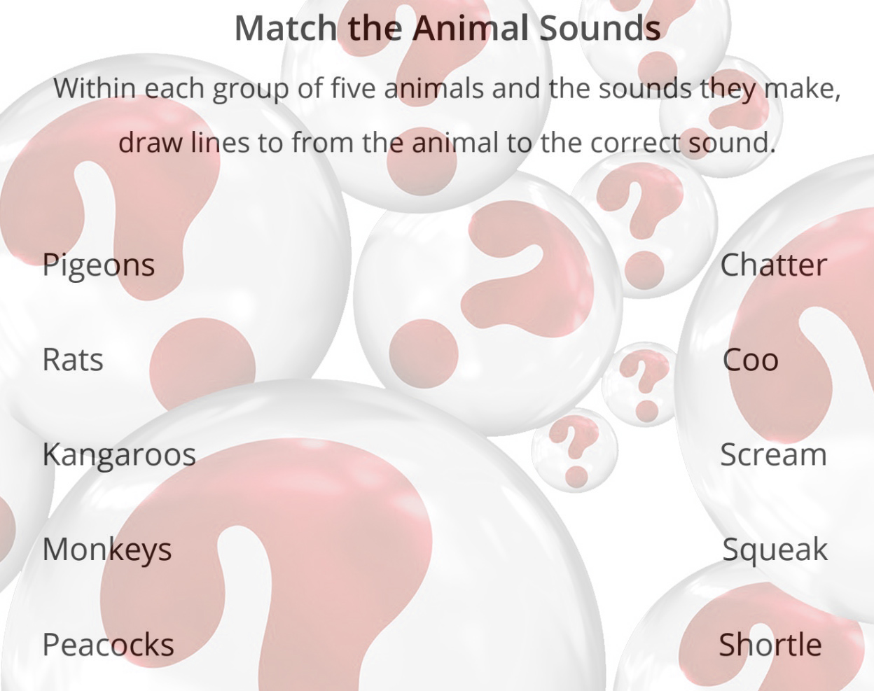 animal sounds quiz