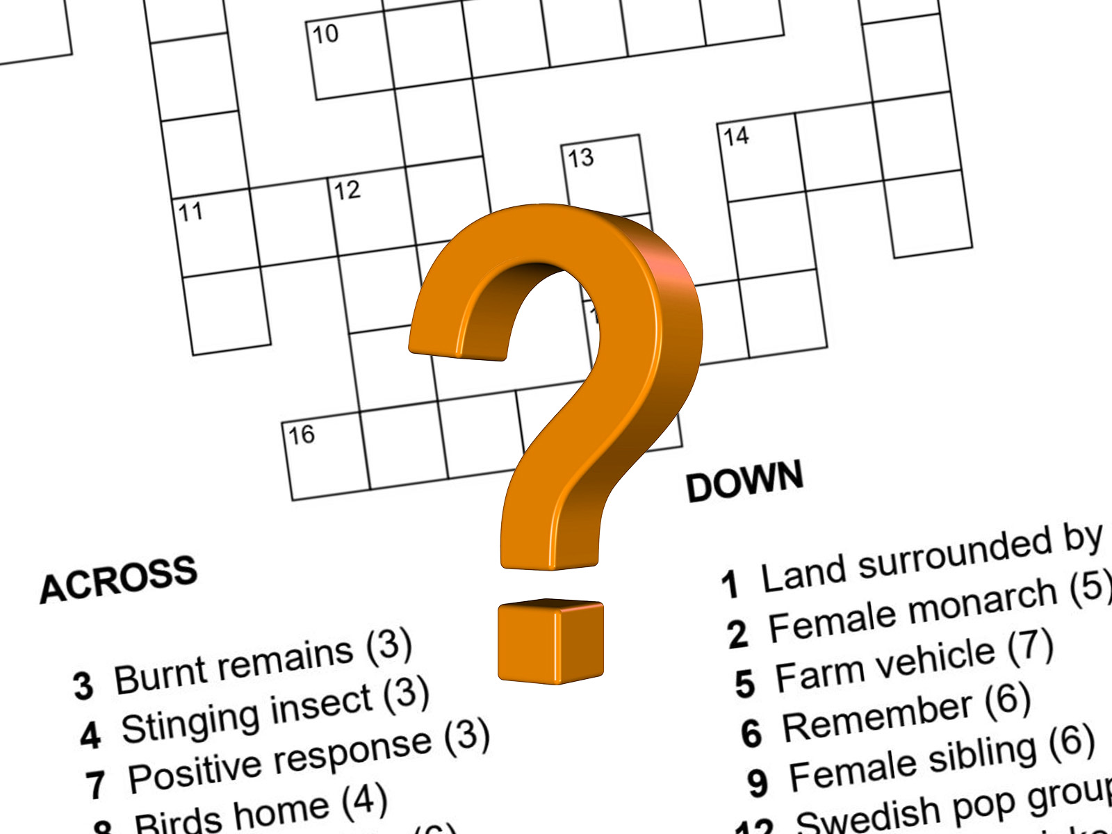 Easy printable crossword - Marias Place