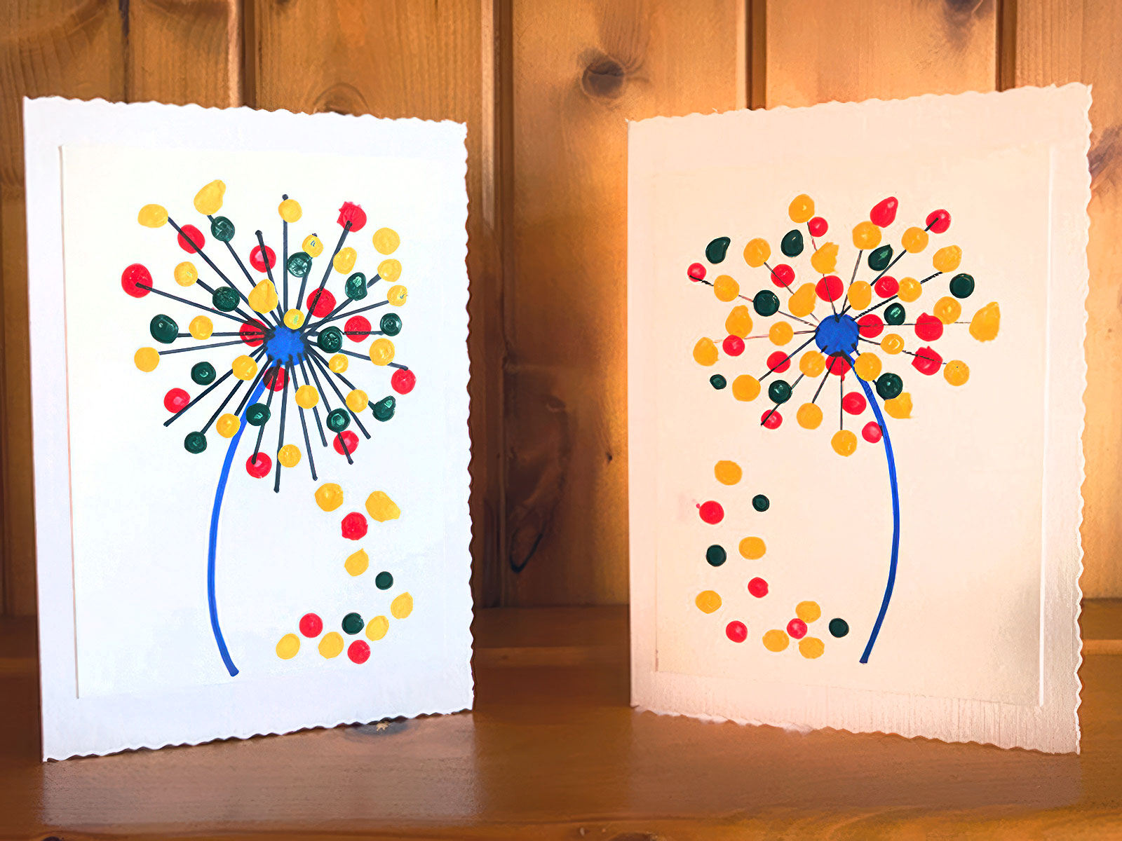 Dandelion card craft