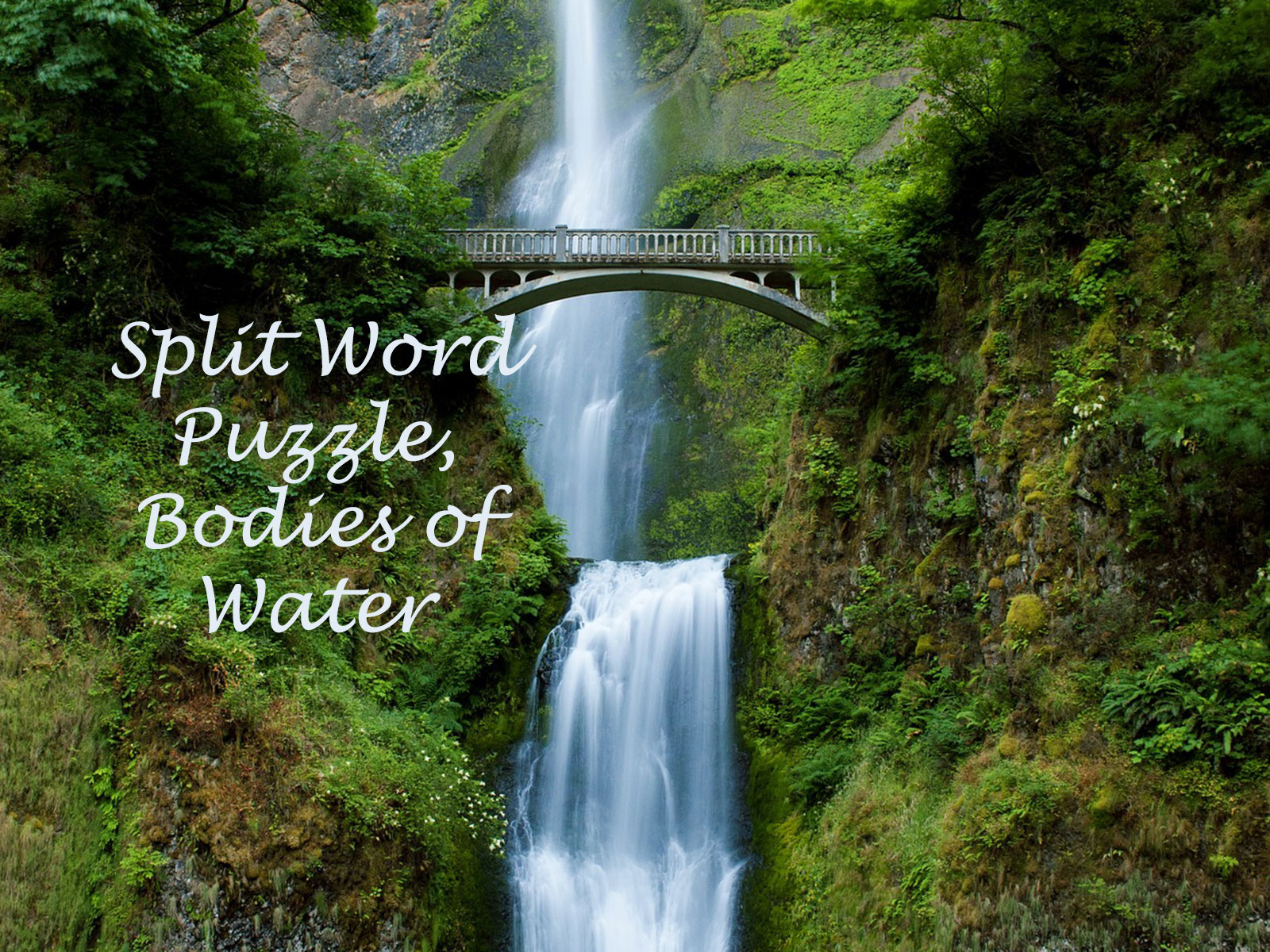 split words puzzle, water